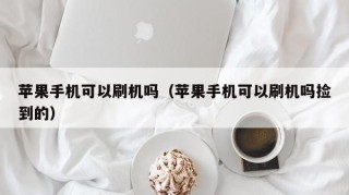 苹果手机可以刷机吗（苹果手机可以刷机吗捡到的）